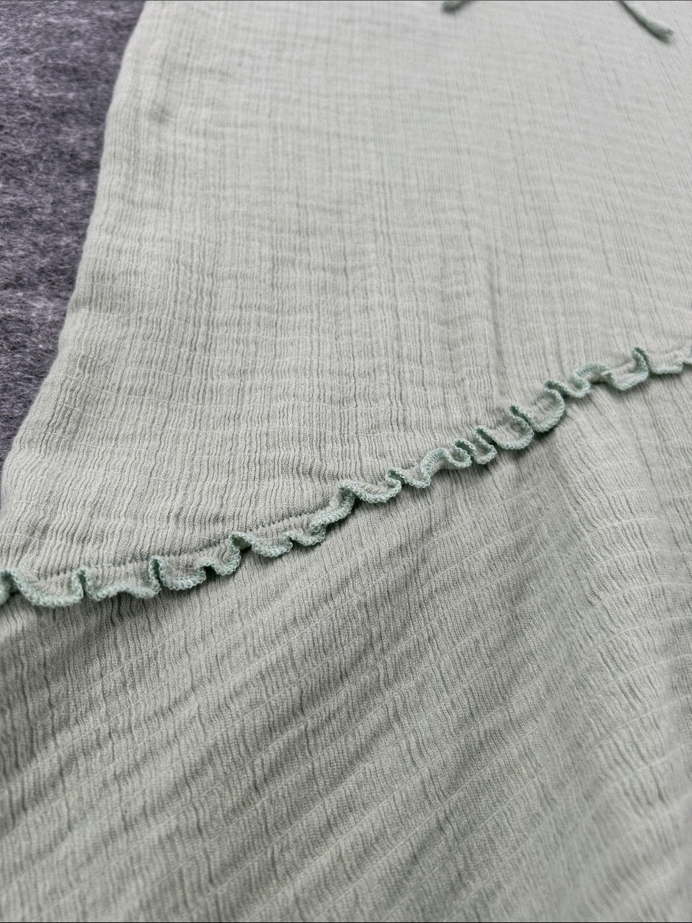 Free People Mint Green Tie-Front Ruffle Maxi Dress Big Mood Midi Size XS - Picture 8 of 15